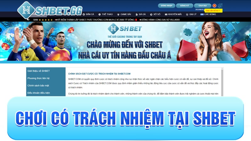 Chơi có trách nhiệm tại Shbet