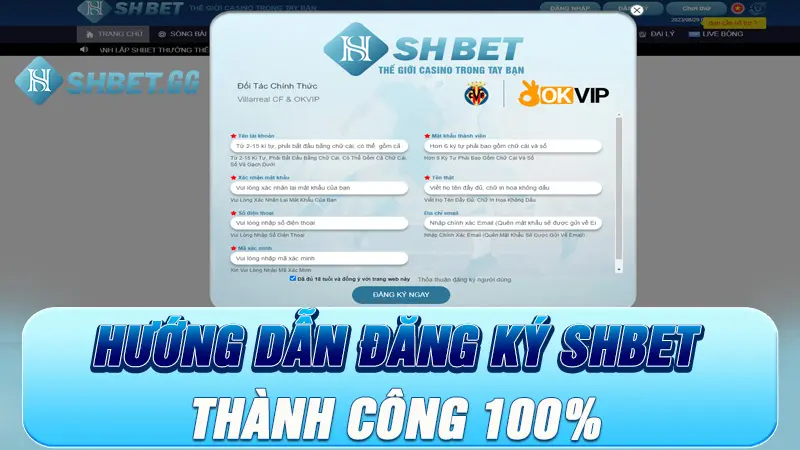 Hướng Dẫn Đăng Ký Shbet - Thành Công 100%