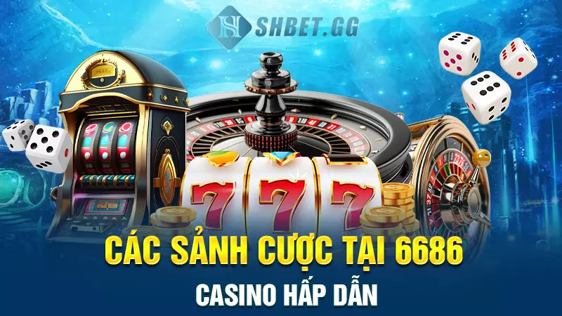 Các sảnh cược tại 6686 casino hấp dẫn